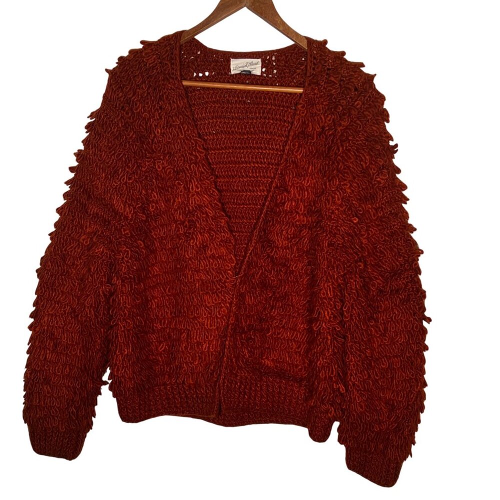 Universal Thread Womens Rust Textured Loop Knit C… - image 1